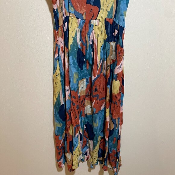 Rolla's Eve Painted Tulip Button Front Midi Dress - Picture 9 of 14